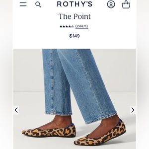 Rothy’s big cat leopard the point flats